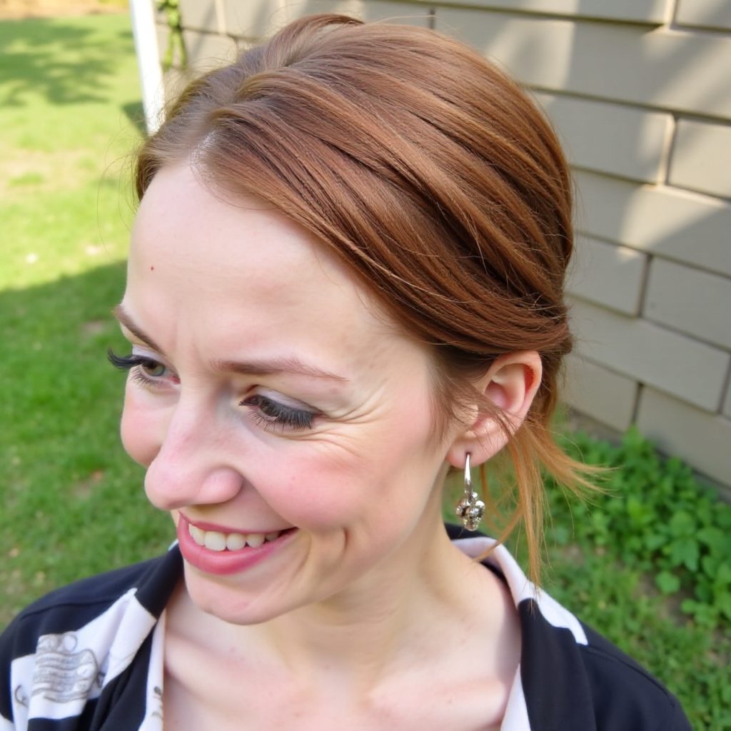 simple milkmaid braid updo