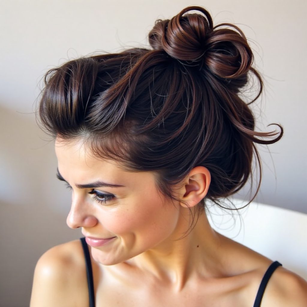 Tousled Bun Updo