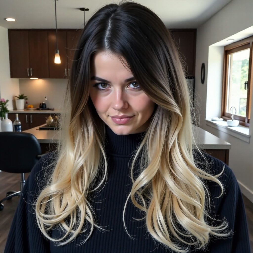 Dark Brown To Ash Blonde Ombre