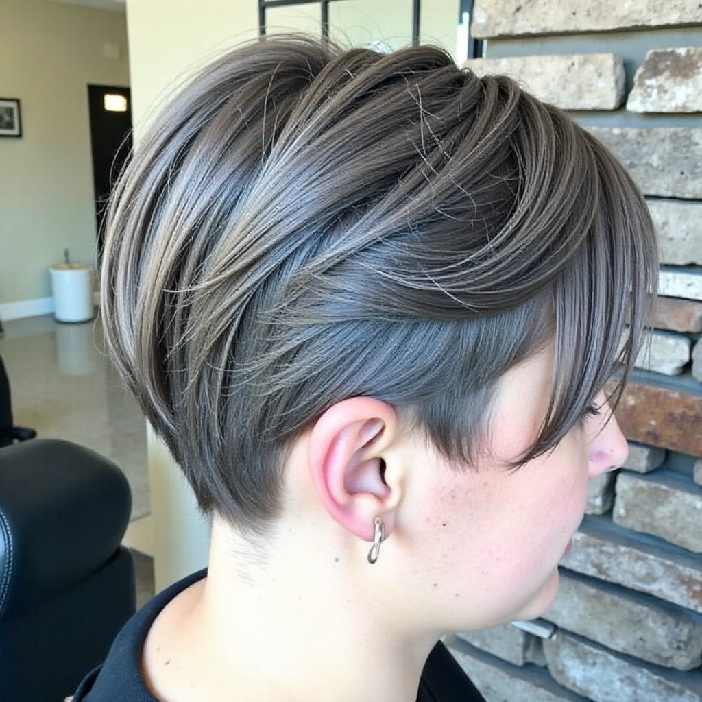 Short Curly Silver Hairstyle