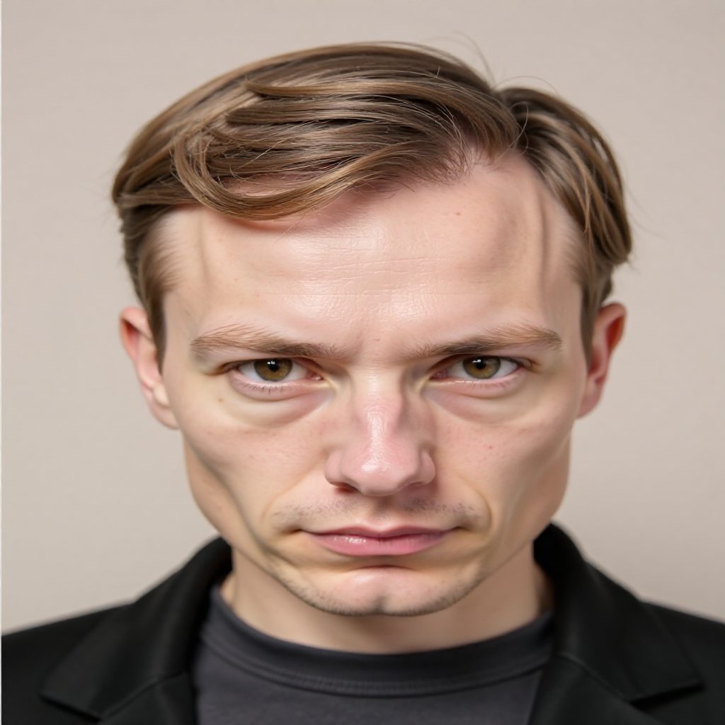 Ivy League haircut for receding hairline