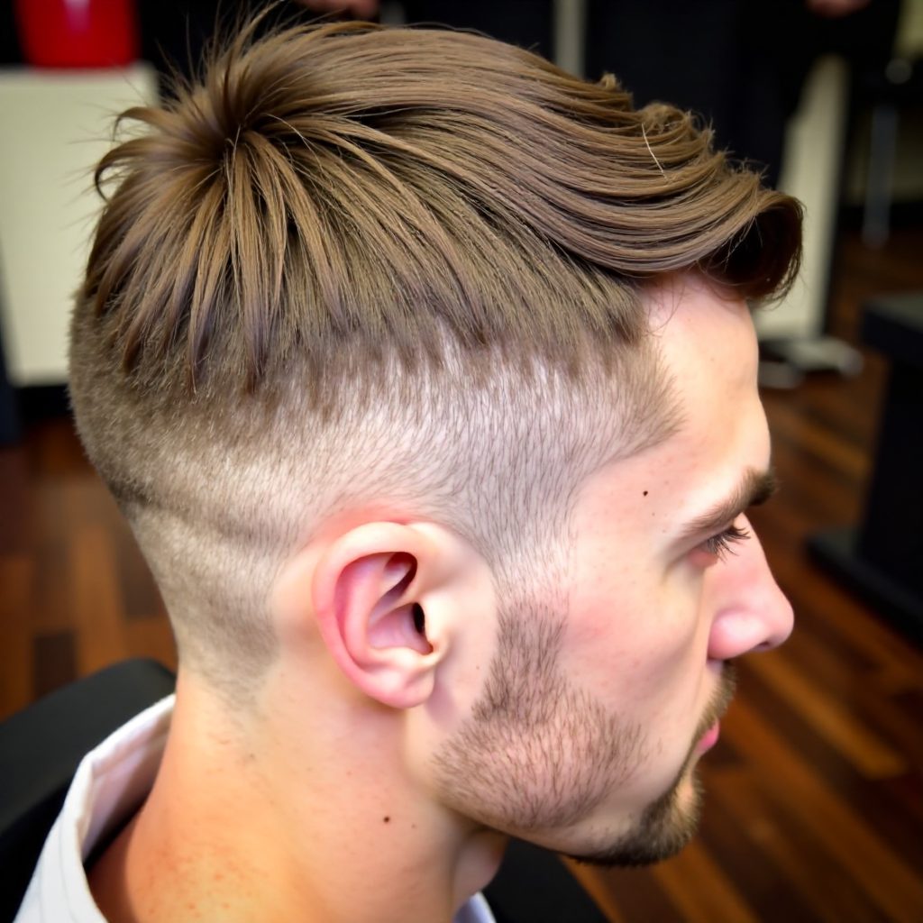 quiff haircut with fade