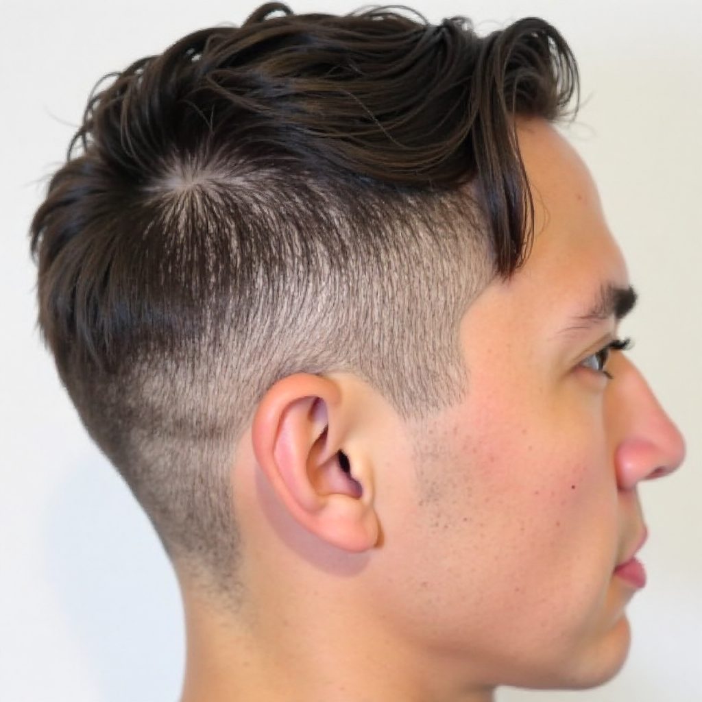 side parted crew cut