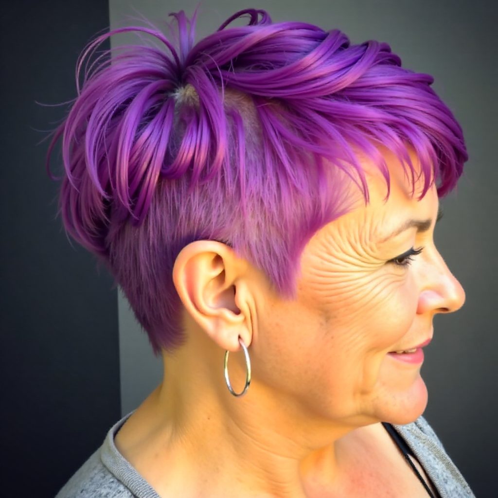 Purple Pixie Hairstyle
