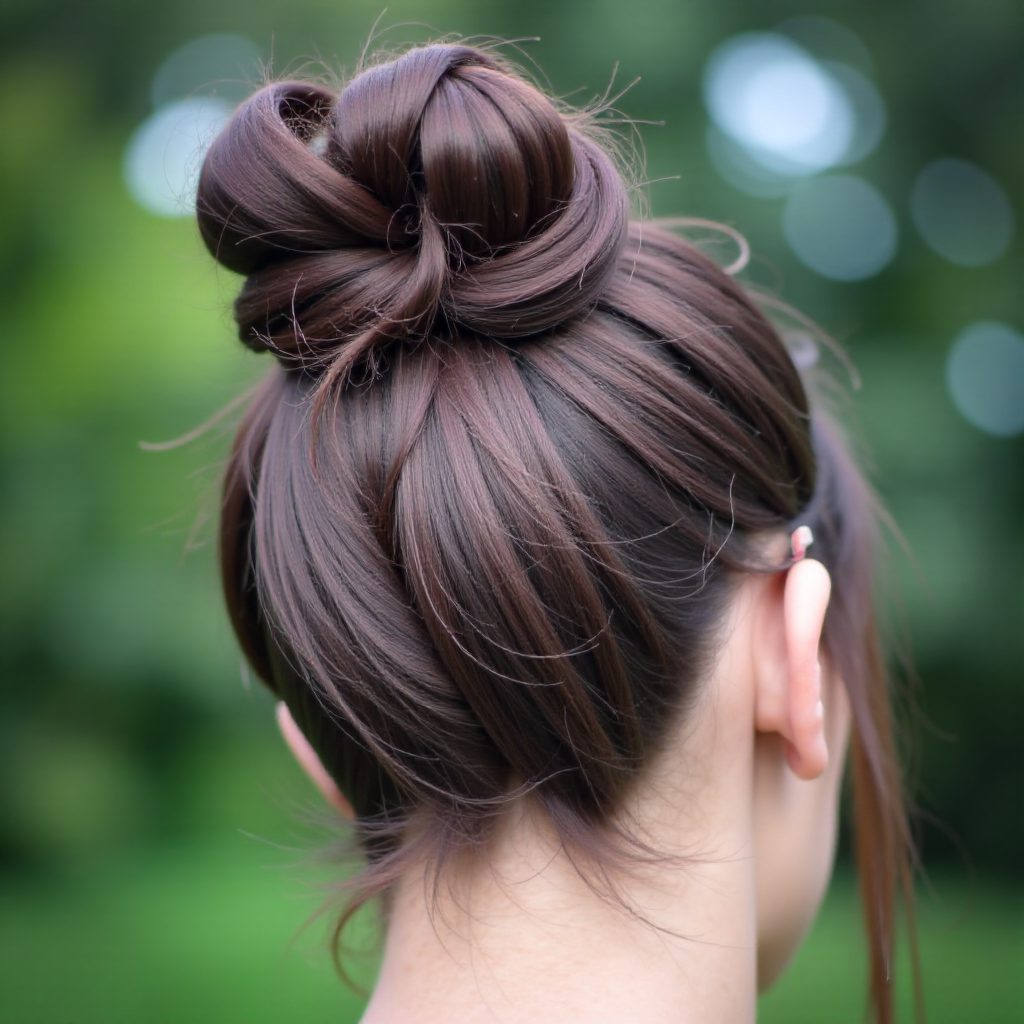 Five Strand Braid Into Bun Updo