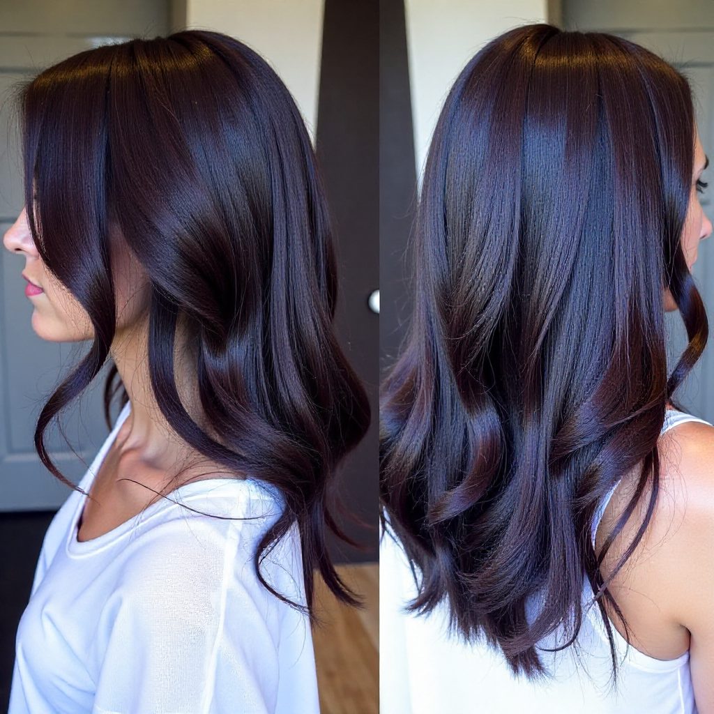 Blue, Burgundy And Purple Highlights