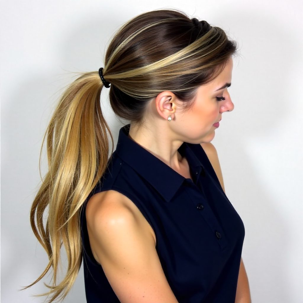 Side Fishtail And Low Ponytail