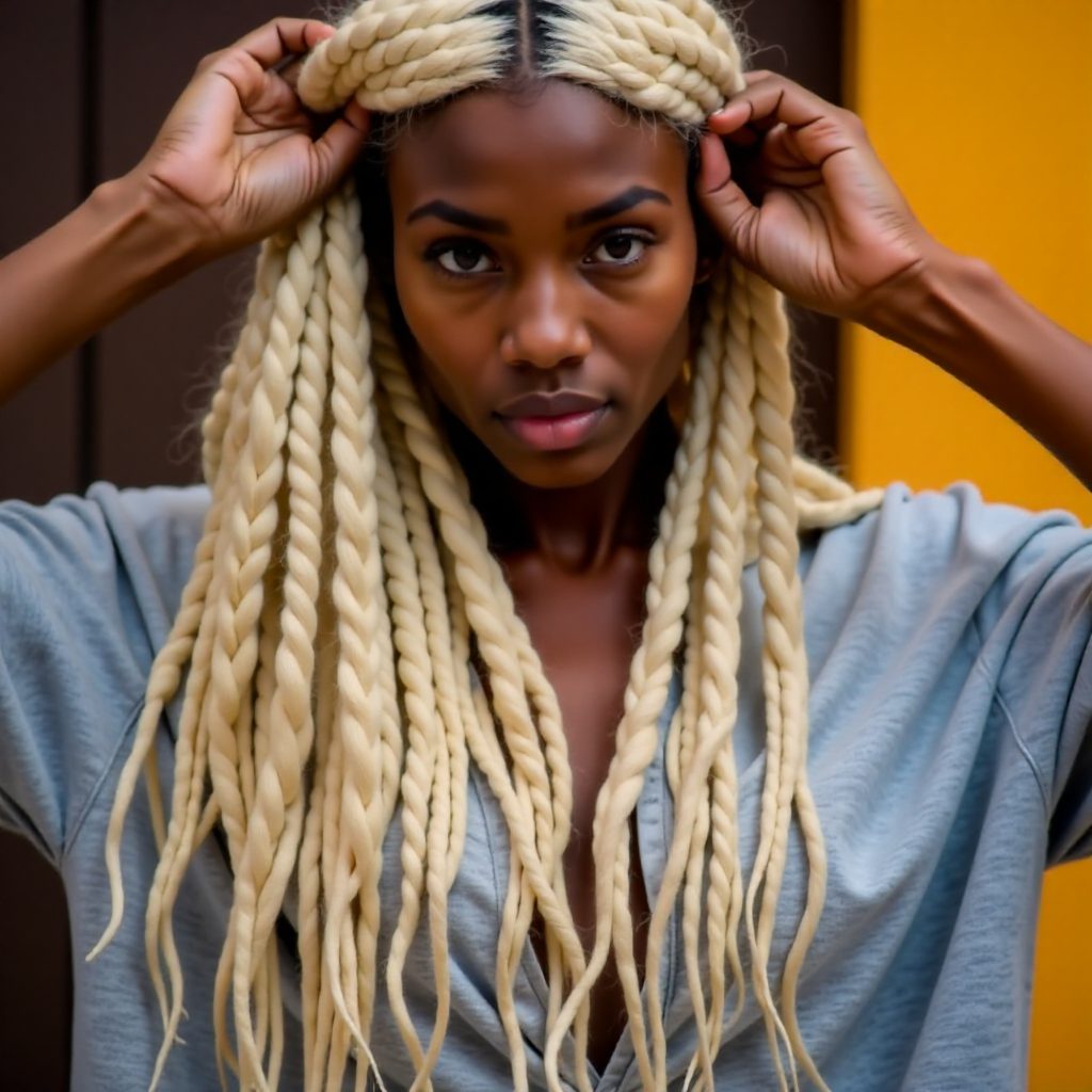 White Yarn Braids