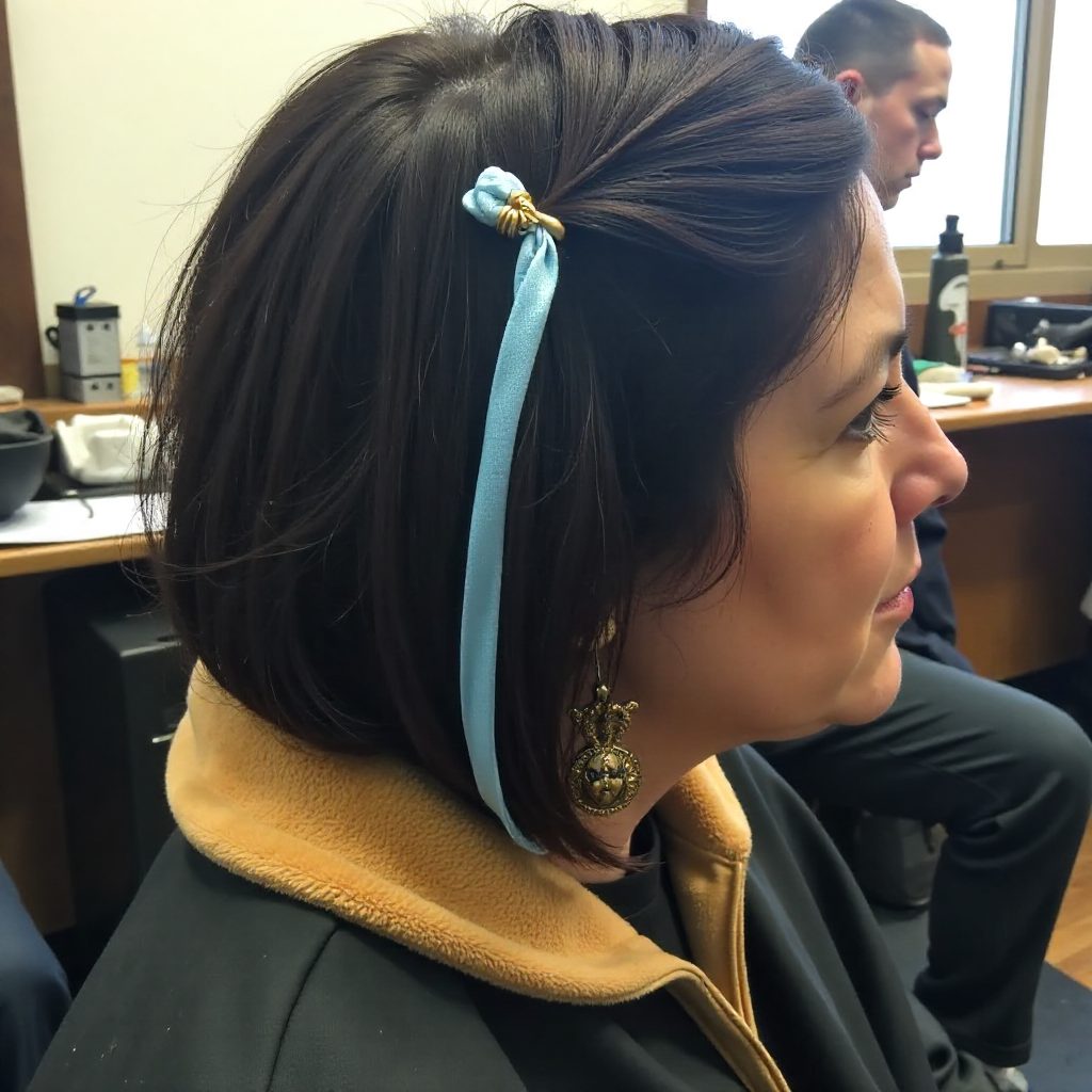 Blue Yarn Braids Bob