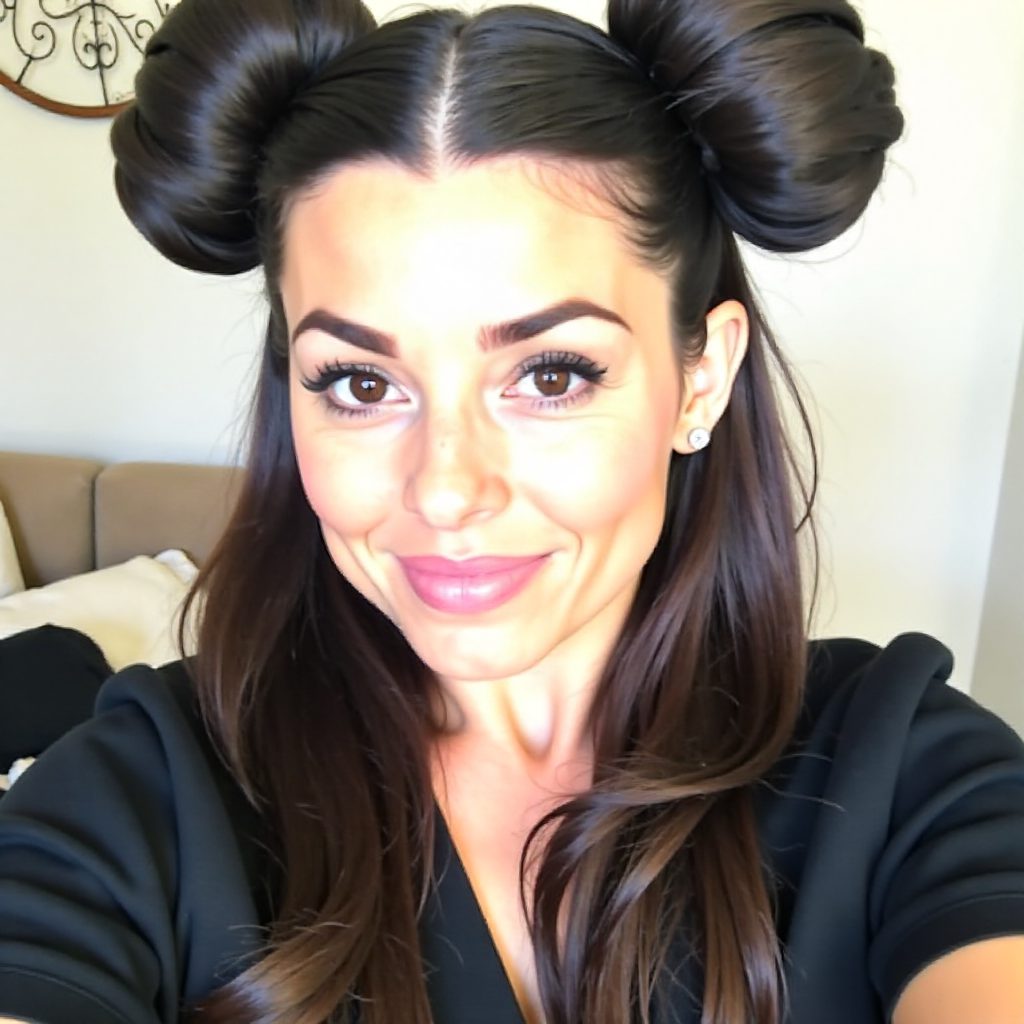 Two Buns For Yarn Braids