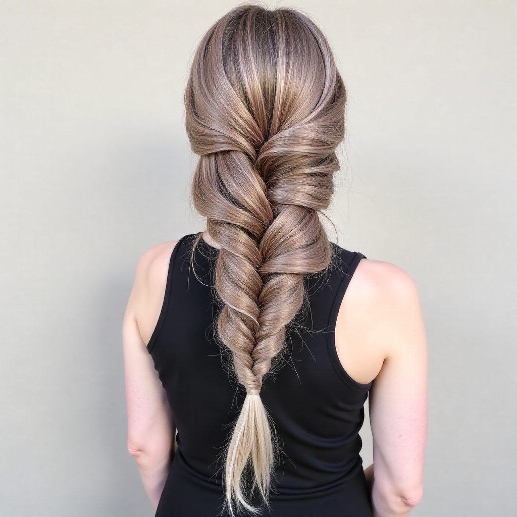 Ash Blonde Mermaid Fishtail Braid