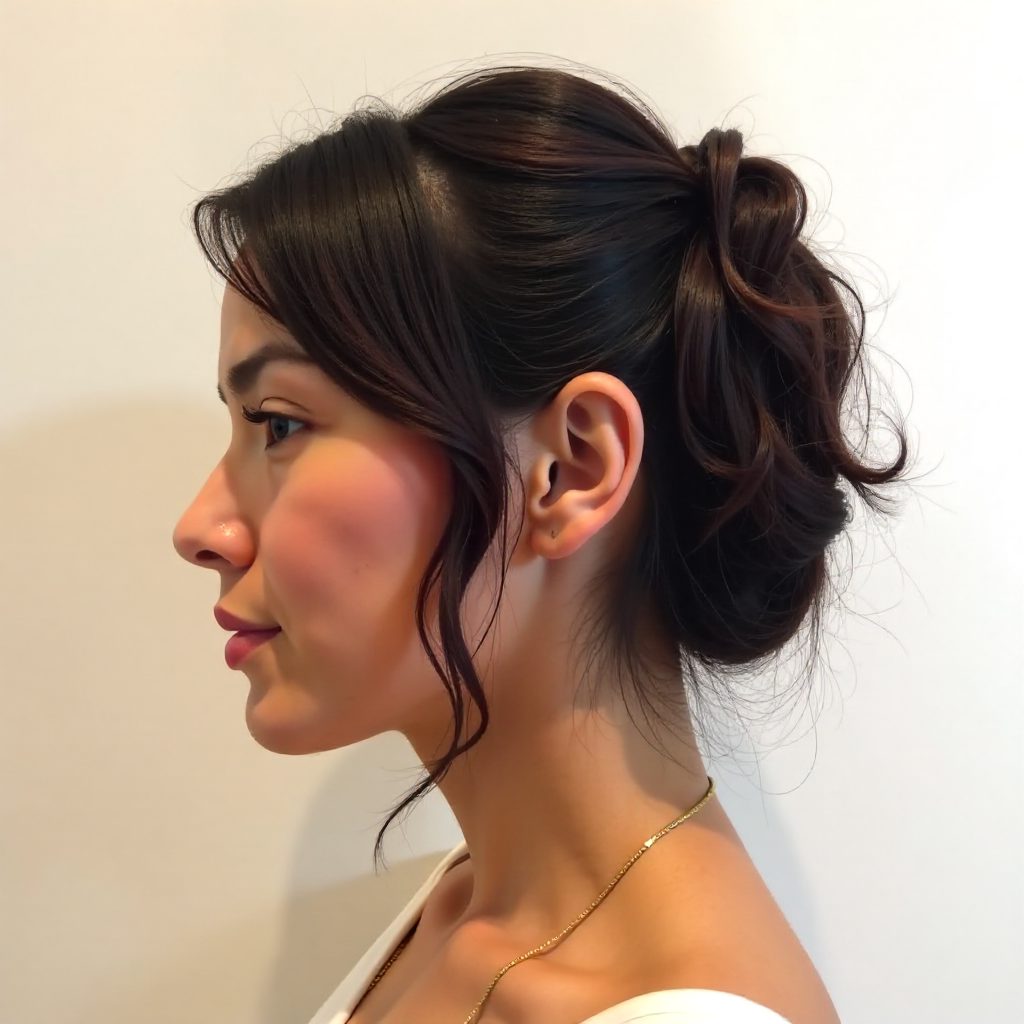 Messy Dutch Braid Updo