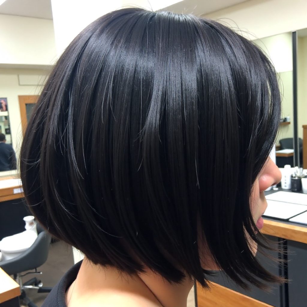 Black Layered Bob