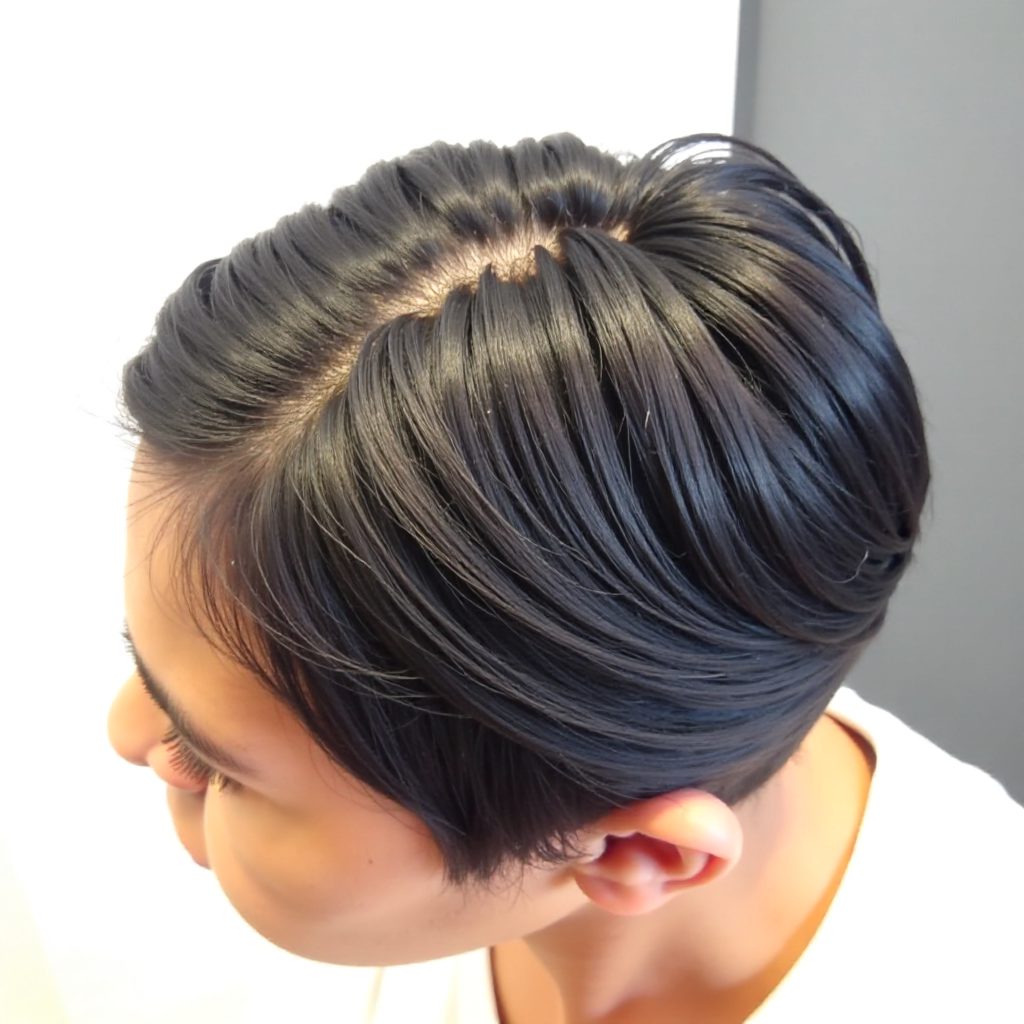 Braid And Bun For An Undercut Hairstyle