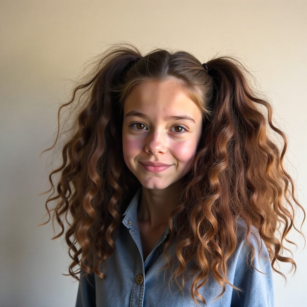 Fluffy Voluminous Curly Hairstyle