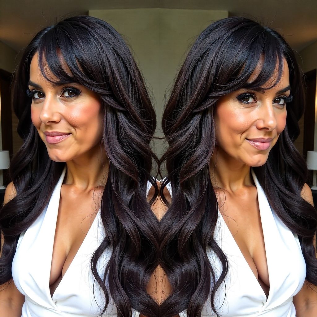 Half Updo For A Long Weave