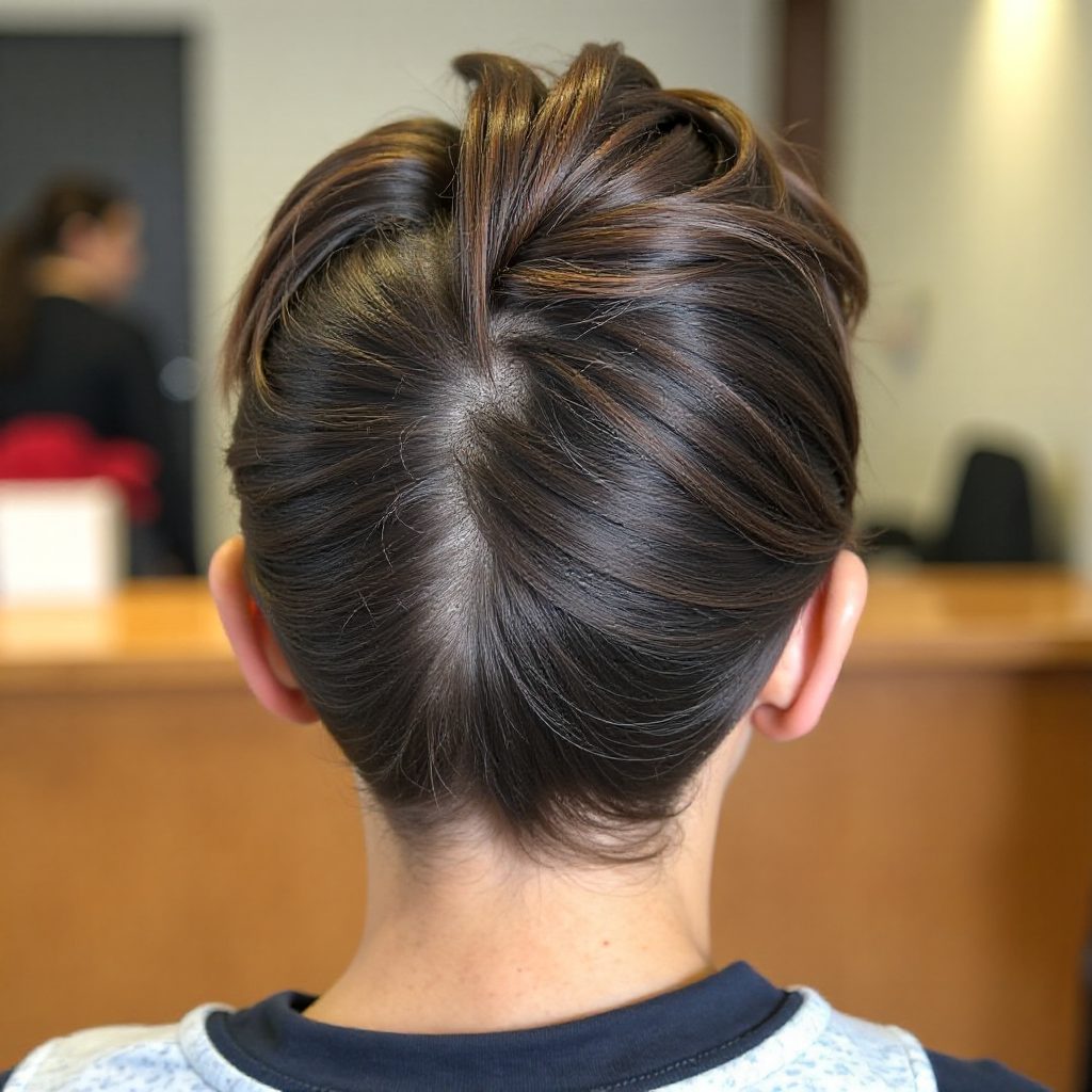 Under Braids In A Bun Updo