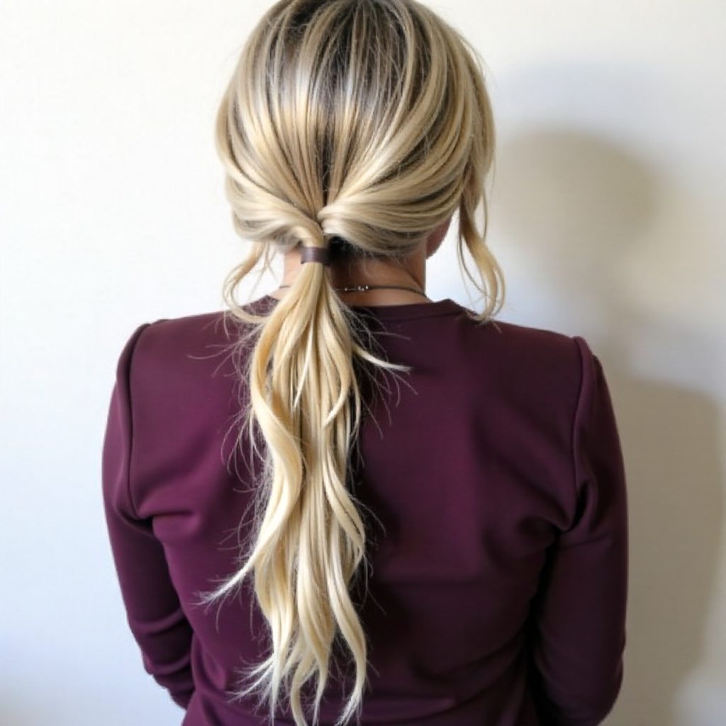 Messy Bubble Ponytail