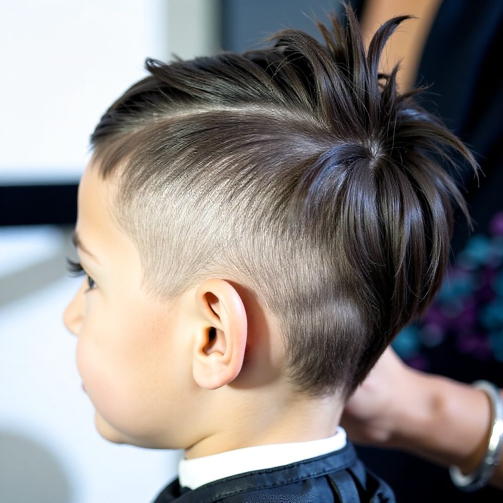 burst fade with bun
