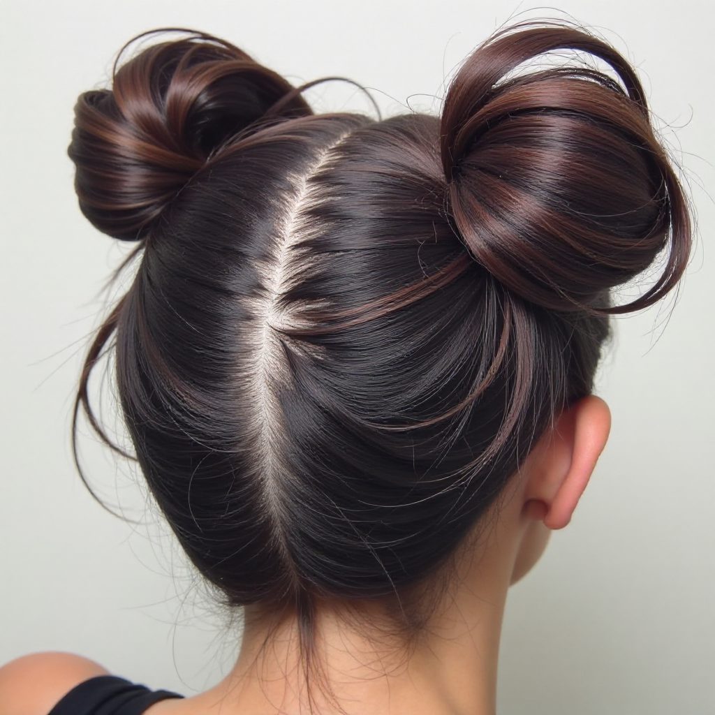 High Buns With Jewelery Hoops