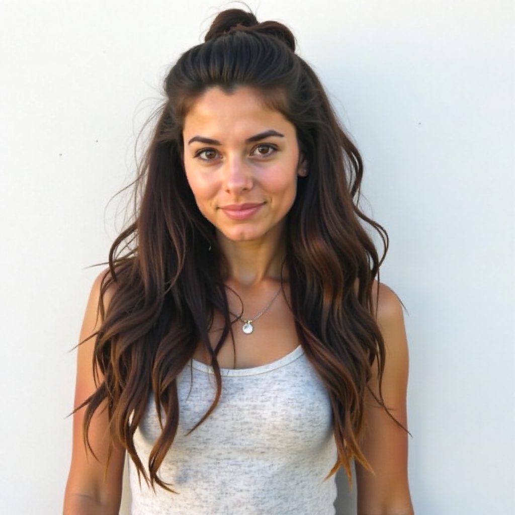 Messy Half Top Knot