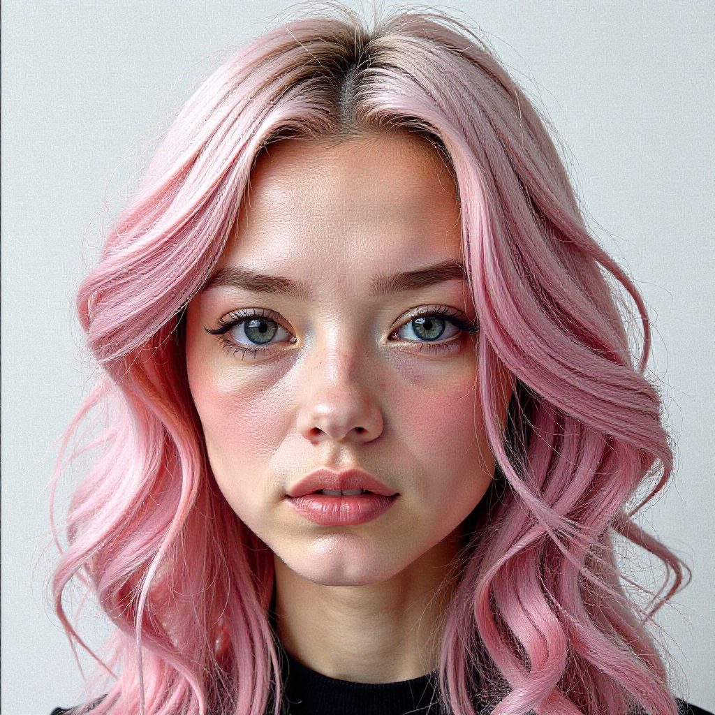 Long Hair With Pastel Pink Ombre