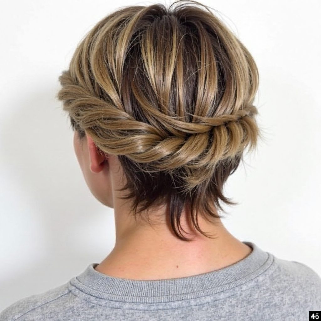 Wet Looking Updo With Pearls