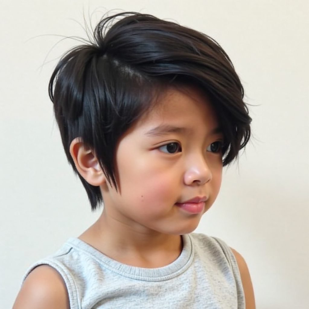 Side Swept Curly Pixie With Side Undercut