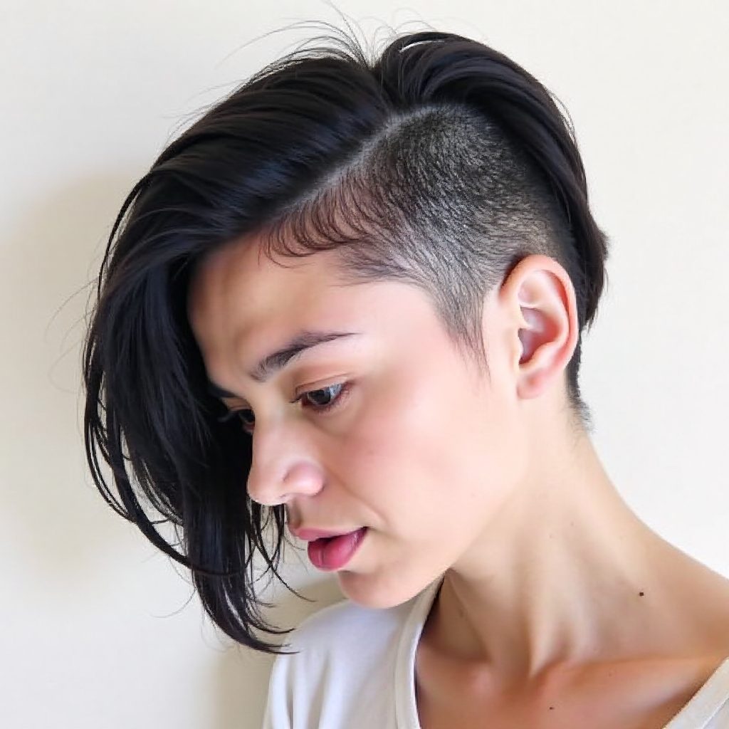 Asymmetrical Pixie With A Shaved Side