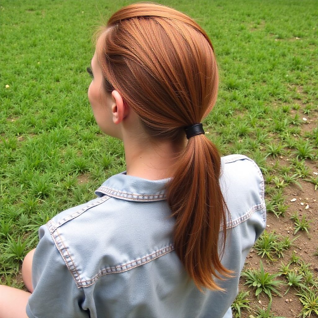 Low Braided Ponytail