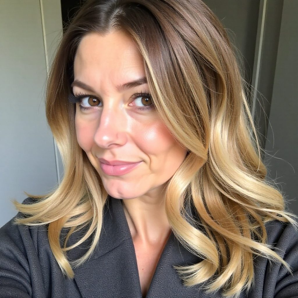 Voluminous Soft Blonde Hairstyle