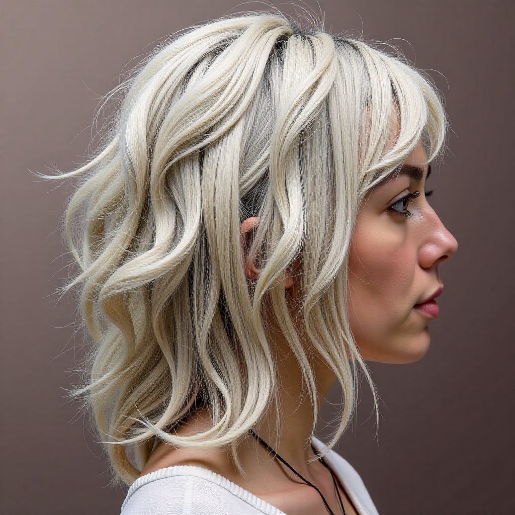 Shoulder-Length Two-Tier Cut for Thick Hair