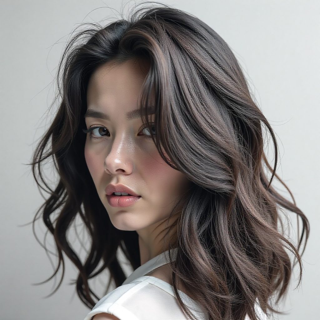 Long Curly Brunette Hairstyle