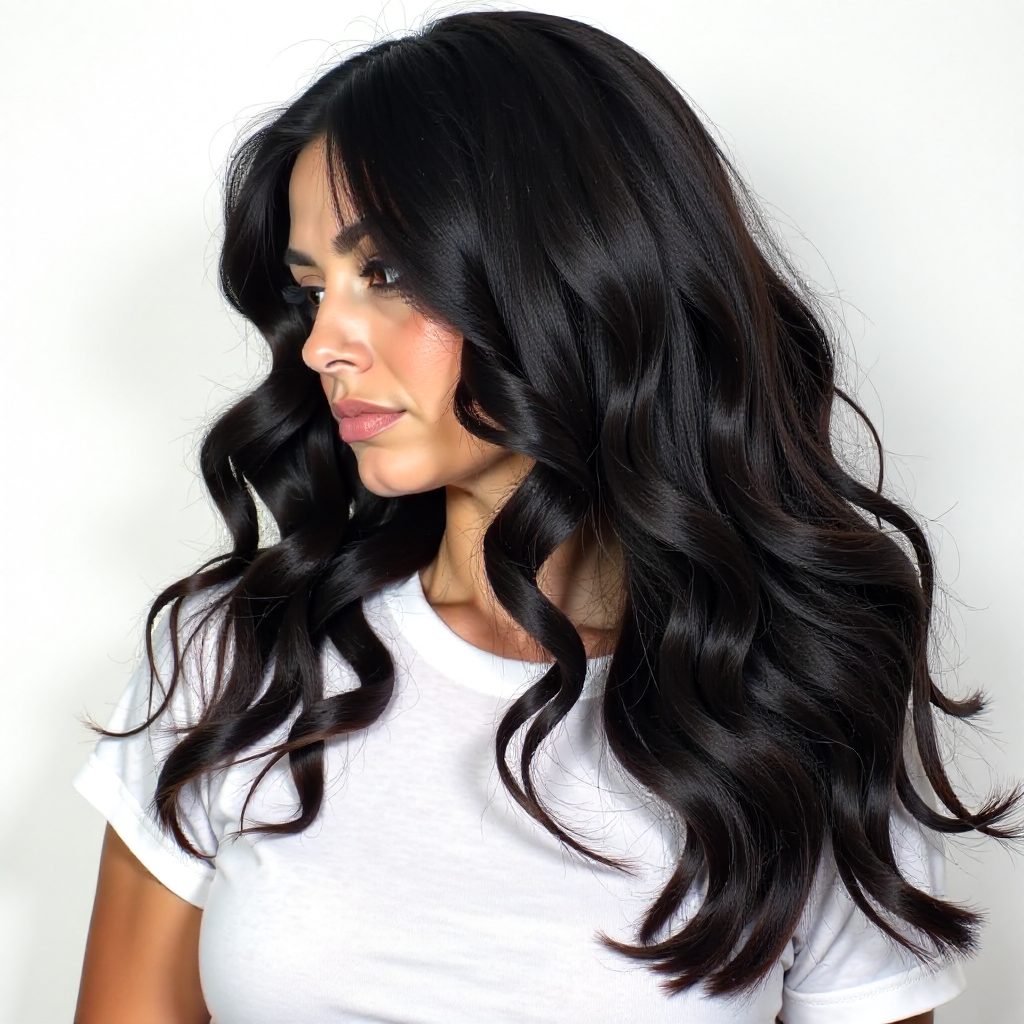 Long Tousled Brunette Hairstyle