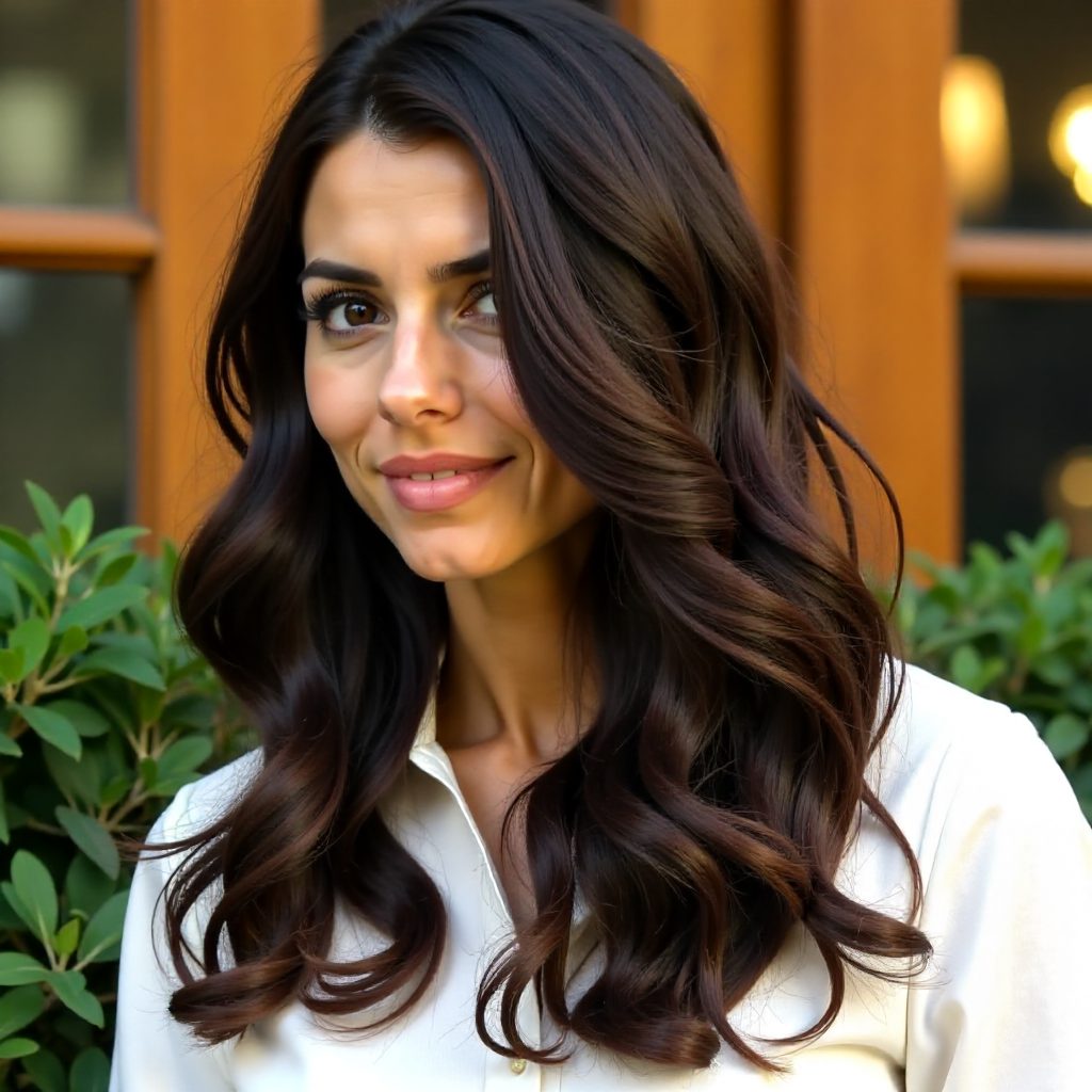 Brunette Layered Hairstyle for Long Hair