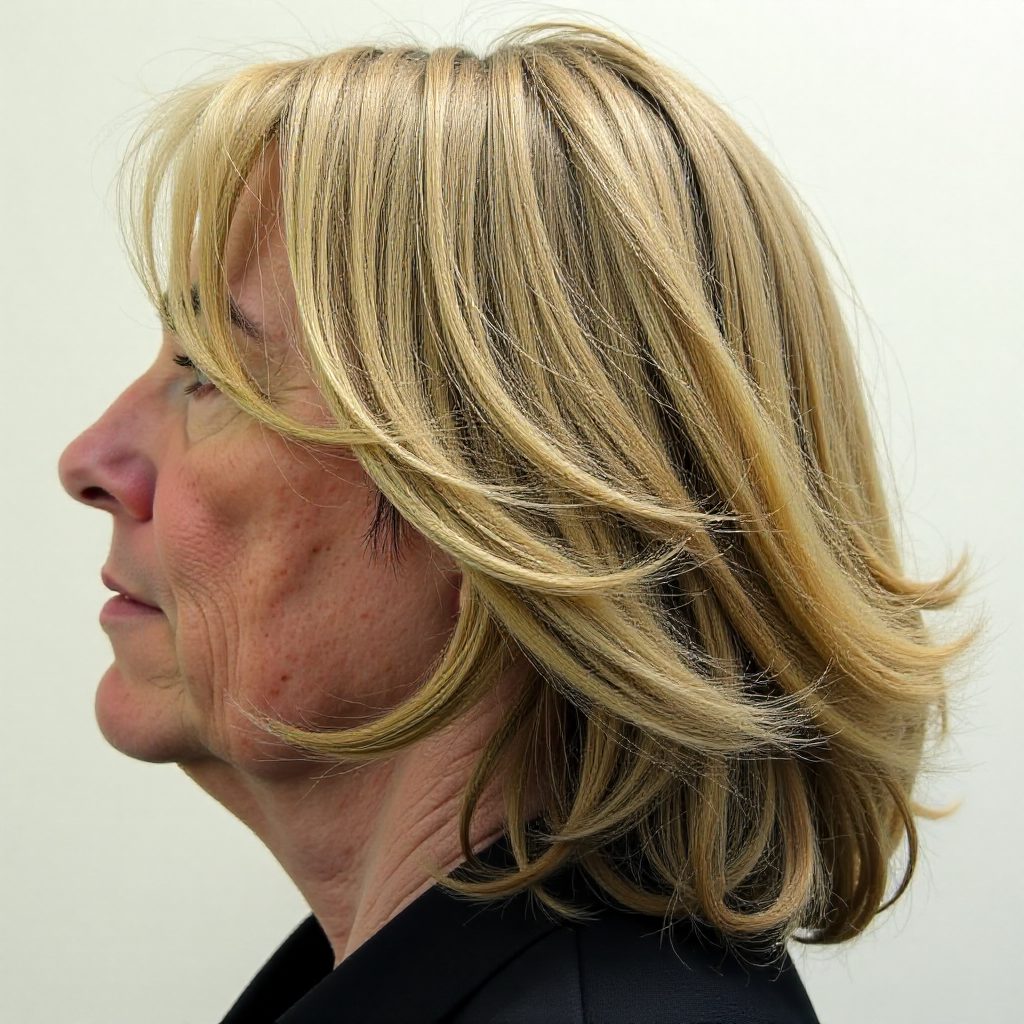 Dark Blonde Two-Layer Bob for Thick Hair