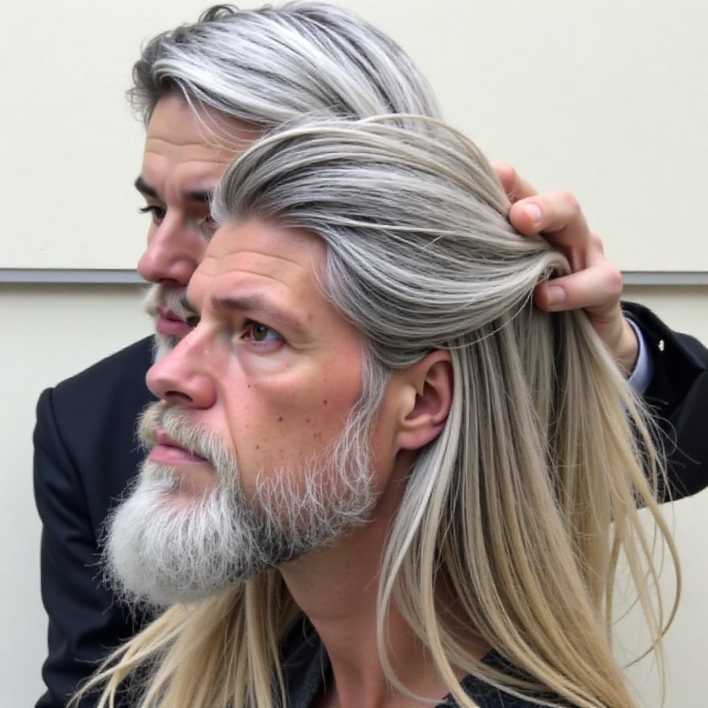 Sleek Long Holographic Hair