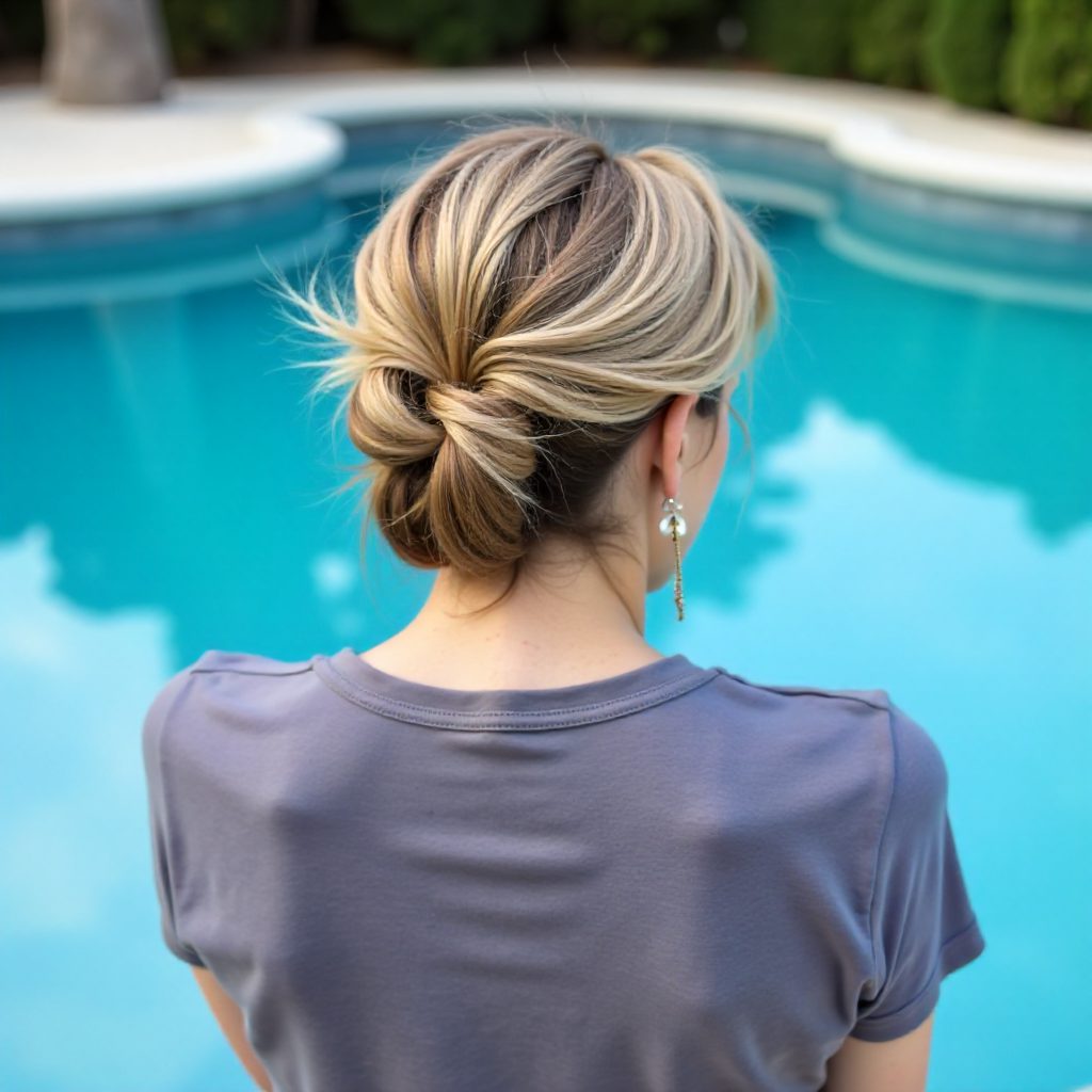 Party Updo with Criss Cross Braids