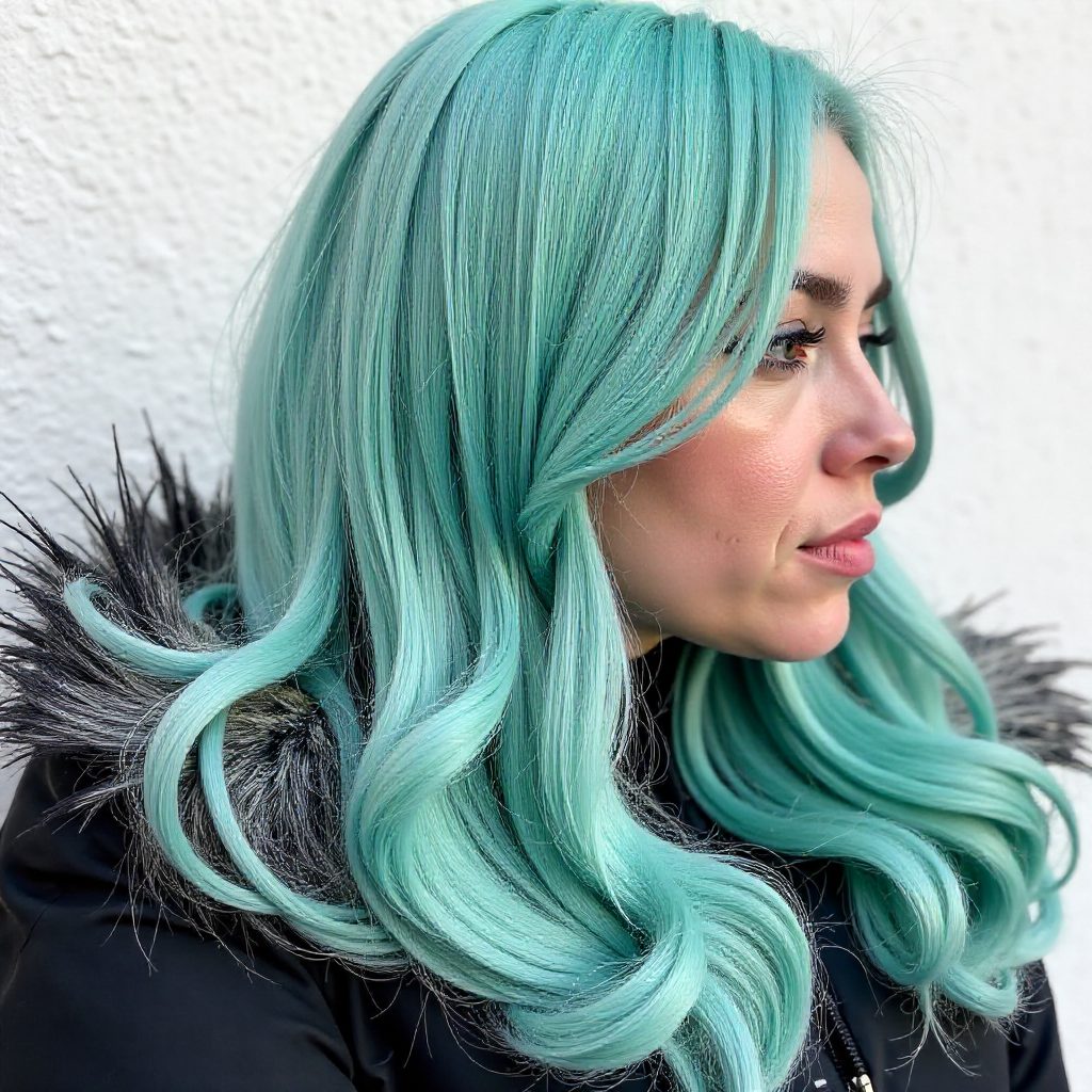 Teal Hair with Tie Dye