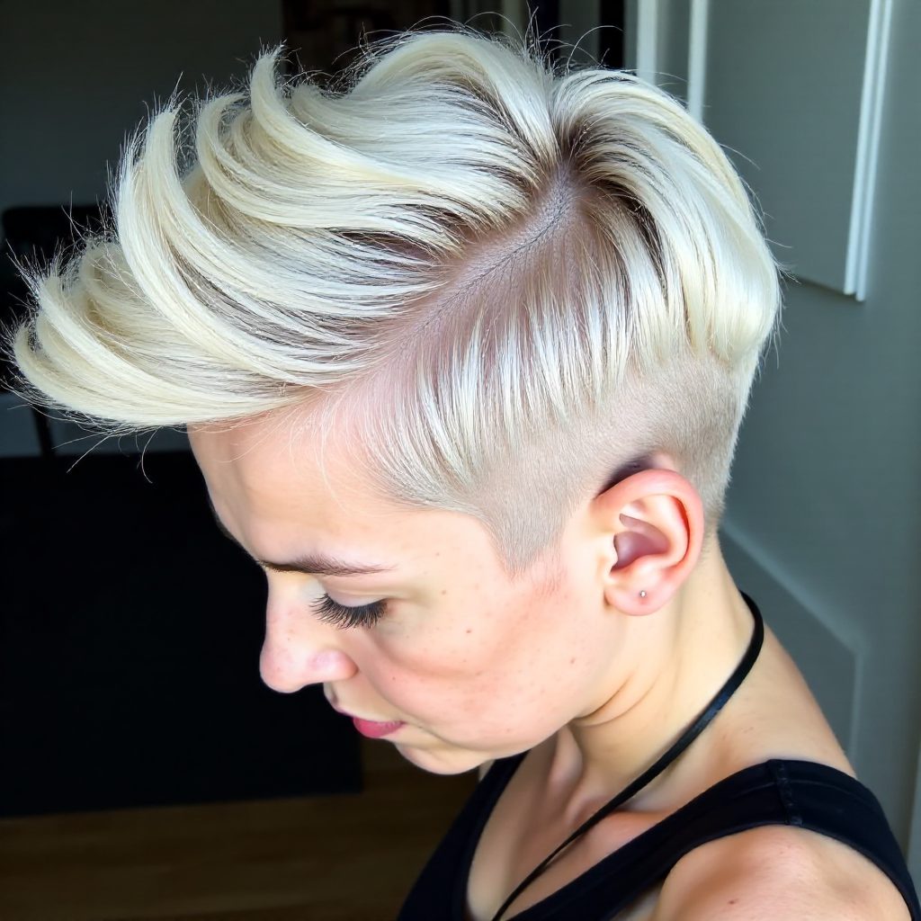 Pompadour Braid with Undercut