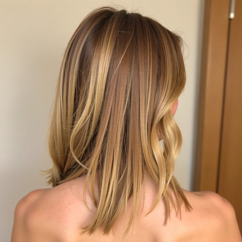 Long Bob With Messy French Braid