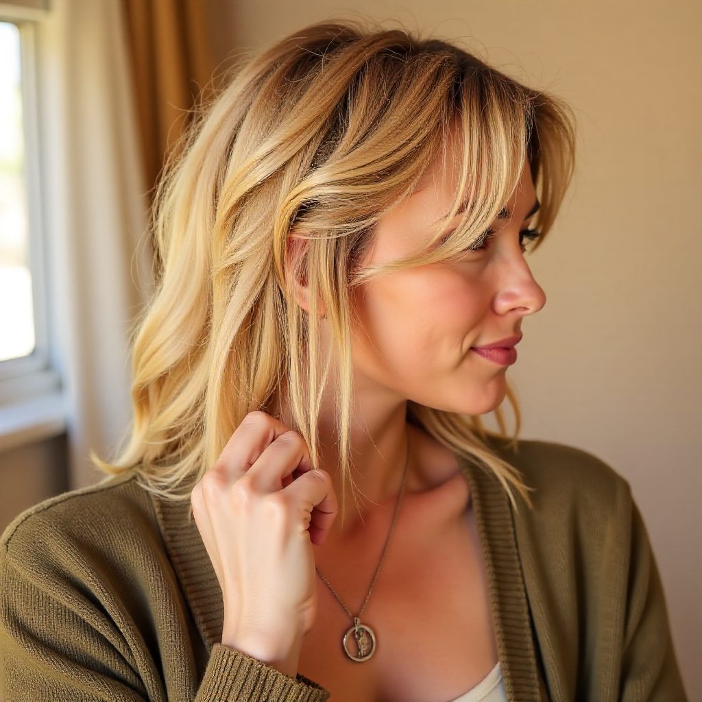 Medium Bob With Accent Braid