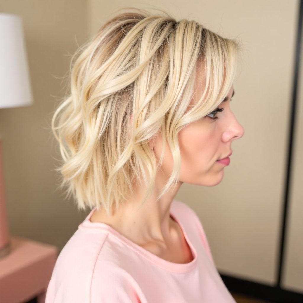 Loose Braid Updo For Shoulder Length Hair