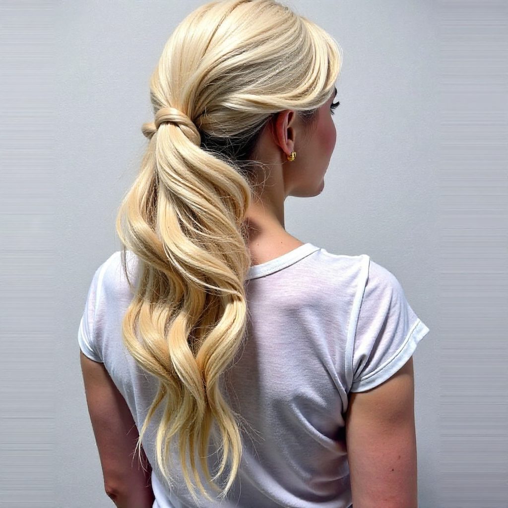 Messy Bubble Braid with Scrunchies