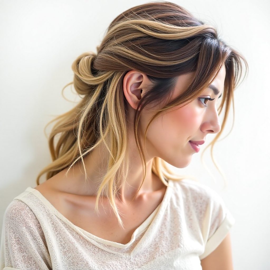 Beautiful Mohawk Hairstyle for Long Hair