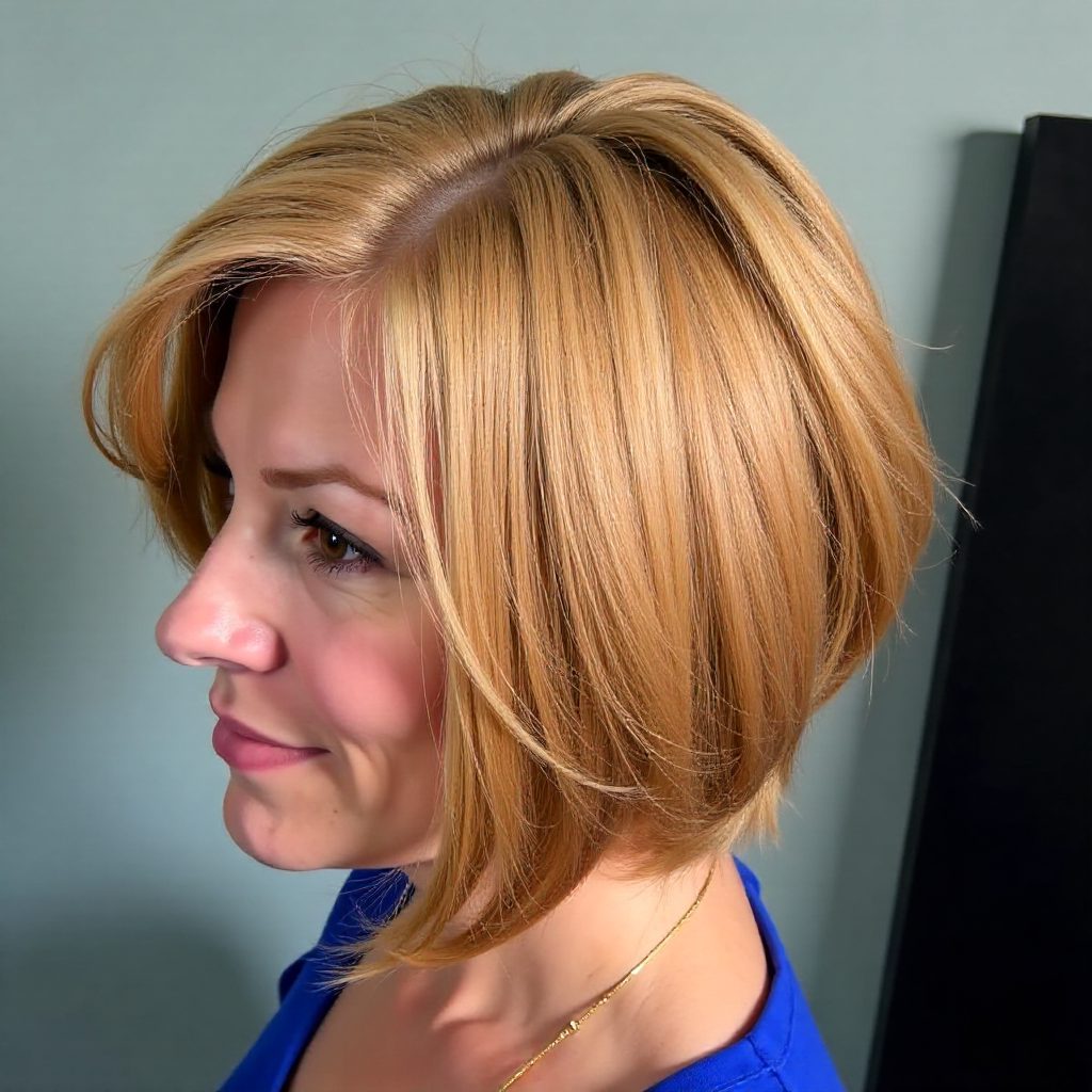 Chunky Glitters Across a Short Bob With Side Bangs