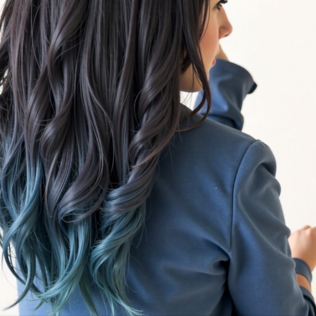 Vivid Balayage With Glitter Hair Spray