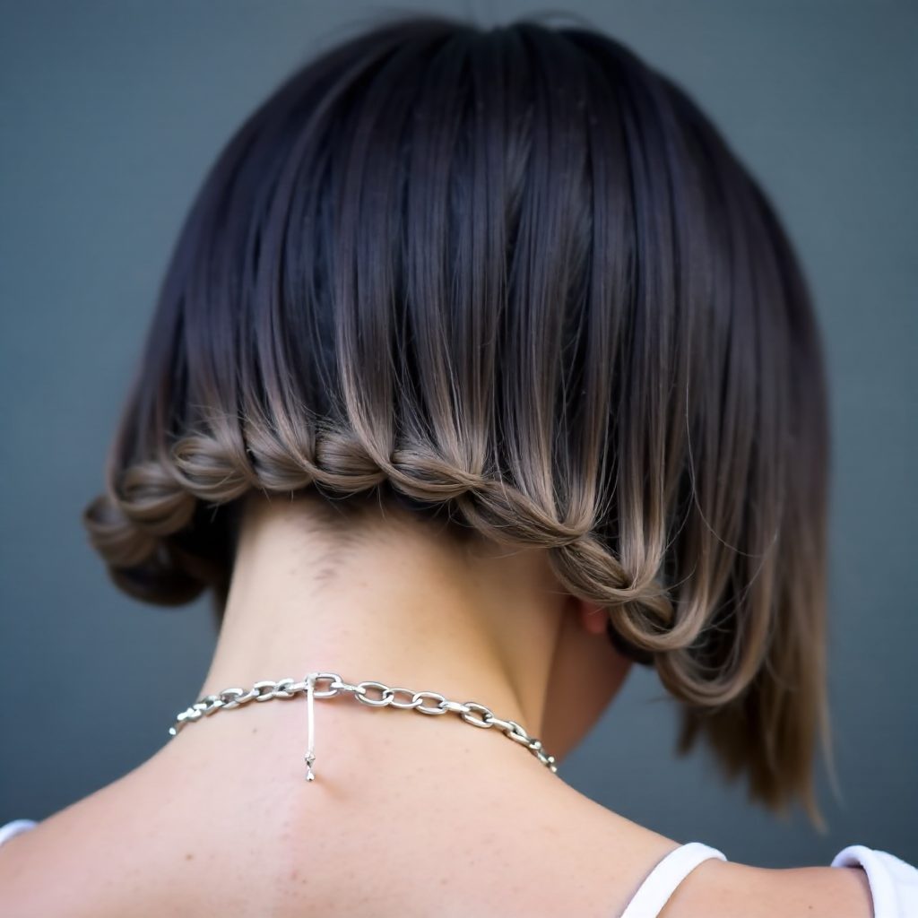 Poker Straight Bob With Glittery Ends