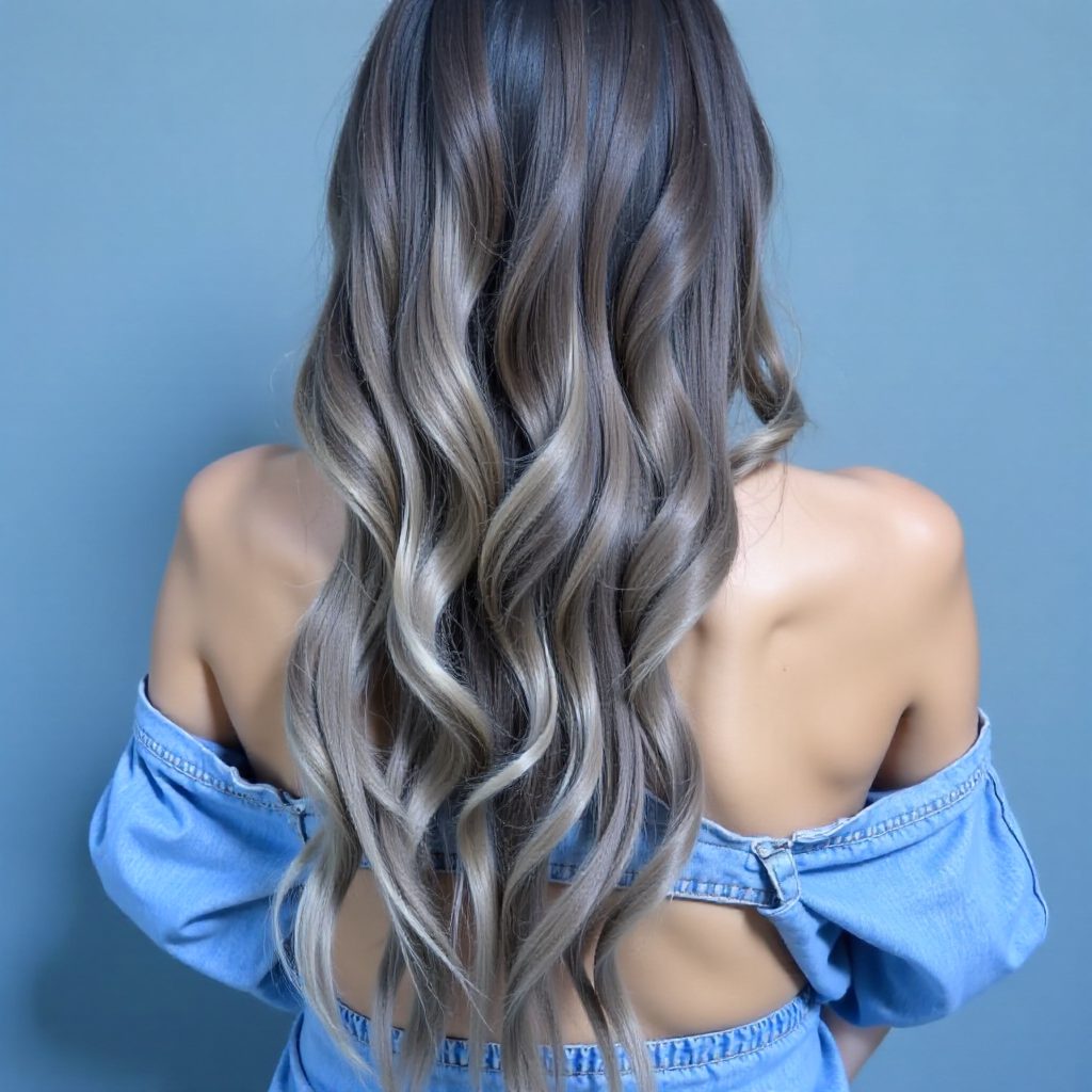 Sequins Scattered All the Way Down the Length of Hair