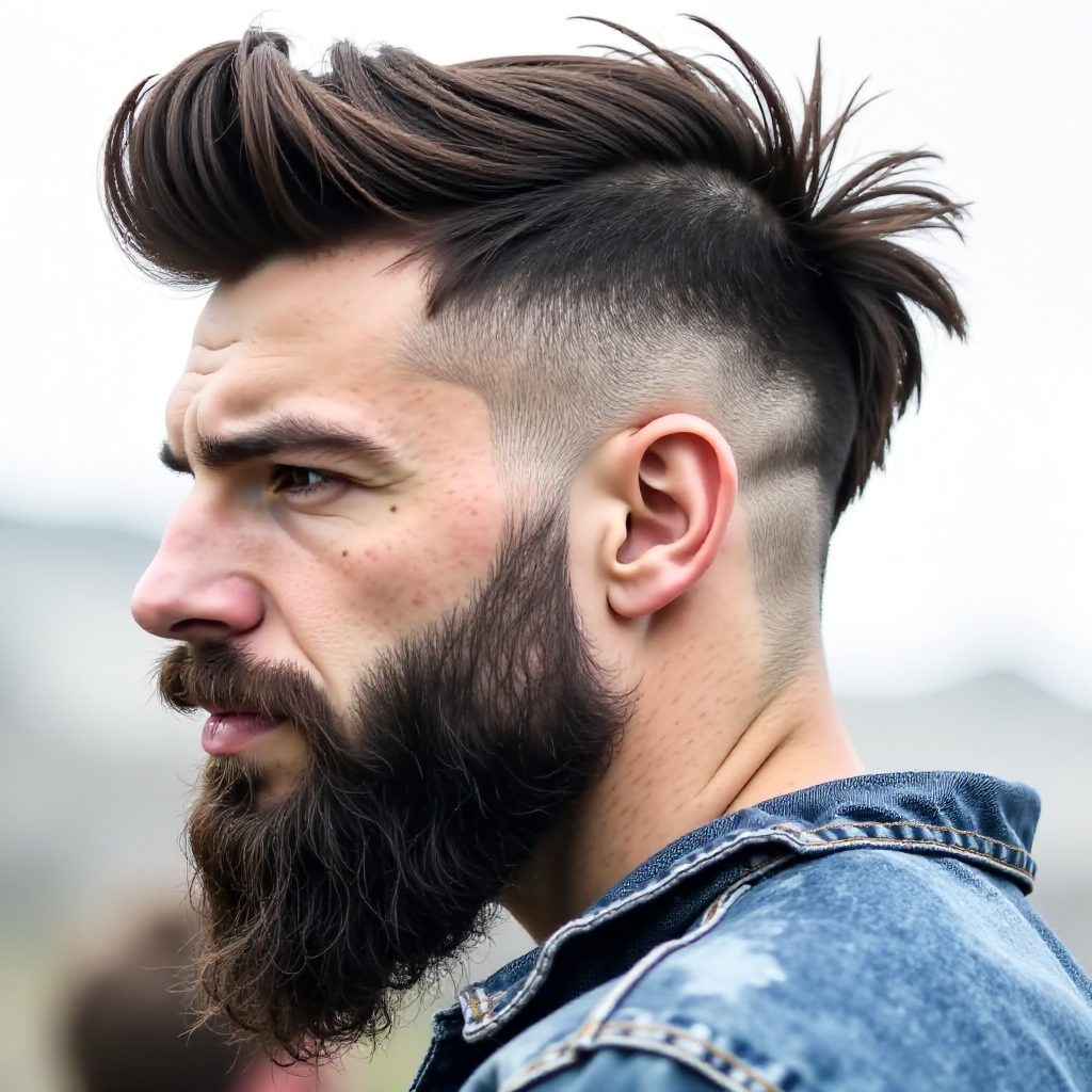Edgy Pompadour Haircut